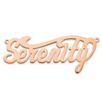 Sterling Silver/Rose-plated Polished Name Plate