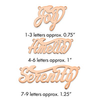 Sterling Silver/Rose-plated Polished Name Plate