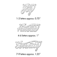 Sterling Silver/Rhodium-plated Polished Name Plate