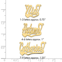 14k Yellow Gold Polished Heart Name Plate