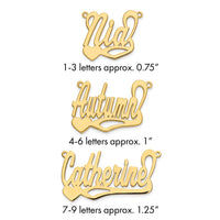 14k Yellow Gold Polished Heart Name Plate