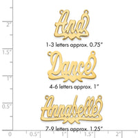 Sterling Silver/Gold-plated Polished Heart Name Plate