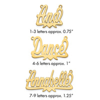 Sterling Silver/Gold-plated Polished Heart Name Plate