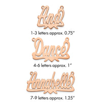 14k Rose Gold Polished Heart Name Plate