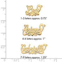 14k Yellow Gold Polished Heart Name Plate