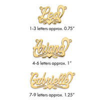 Sterling Silver/Gold-plated Polished Heart Name Plate