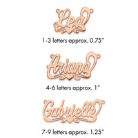 Sterling Silver/Rose-plated Polished Heart Name Plate