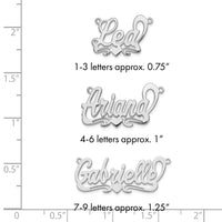 10k White Gold Polished Heart Name Plate