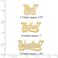 Sterling Silver/Gold-plated Polished Heart Name Plate