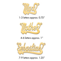 Sterling Silver/Gold-plated Polished Heart Name Plate