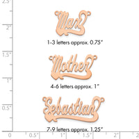 14k Rose Gold Polished Heart Name Plate