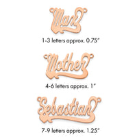 14k Rose Gold Polished Heart Name Plate