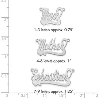14k White Gold Polished Heart Name Plate