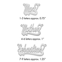 14k White Gold Polished Heart Name Plate