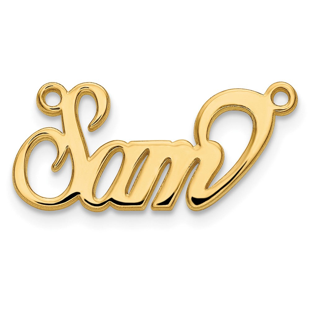 Sterling Silver/Gold-plated Name Plate