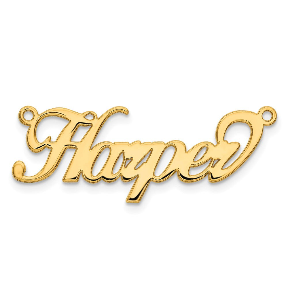 Sterling Silver/Gold-plated Name Plate