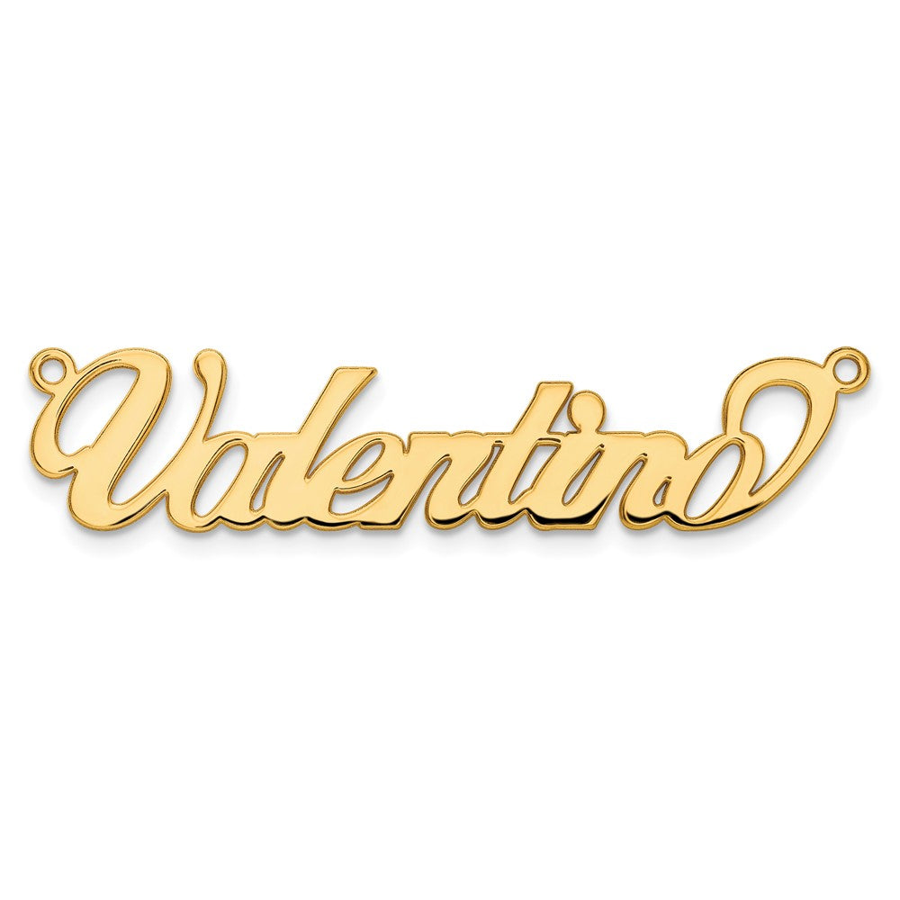 Sterling Silver/Gold-plated Name Plate