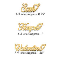 Sterling Silver/Gold-plated Name Plate