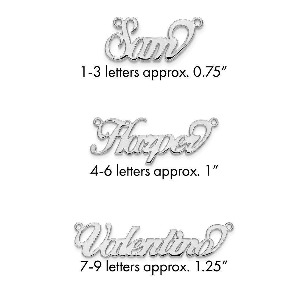 Sterling Silver/Rhodium-plated Name Plate