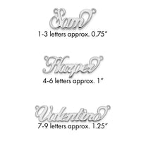 Sterling Silver/Rhodium-plated Name Plate