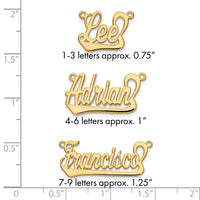 14k Yellow Gold Underlined Name Plate