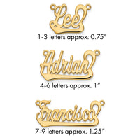 14k Yellow Gold Underlined Name Plate