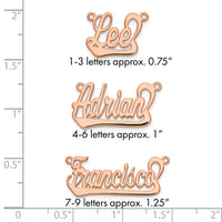 14k Rose Gold Underlined Name Plate