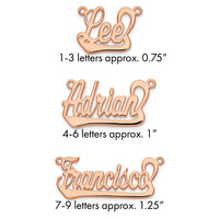 14k Rose Gold Underlined Name Plate