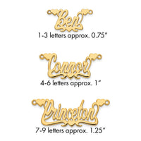 Sterling Silver/Gold-plated Polished Hearts Name Plate