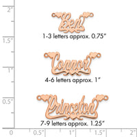 14k Rose Gold Polished Hearts Name Plate