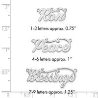 Sterling Silver/Rhodium-plated Polished Name Plate