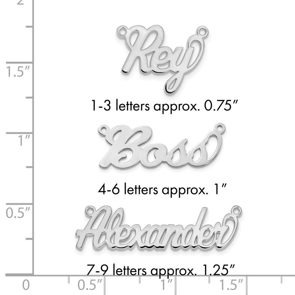 Sterling Silver/Rhodium-plated Name Plate
