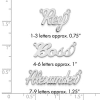 Sterling Silver/Rhodium-plated Name Plate