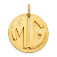 10k Yellow Gold Reversible Monogram Disc Charm