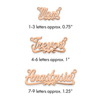 14k Rose Gold Polished Heart Name Plate