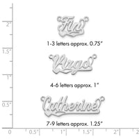 Sterling Silver/Rhodium-plated Polished Heart Name Plate