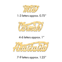 Sterling Silver/Gold-plated Diamond-cut Name Plate