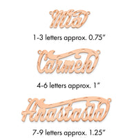 Sterling Silver/Rose-plated Diamond-cut Name Plate