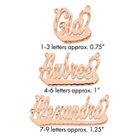Sterling Silver/Rose-plated Diamond-cut Underlined Name Plate