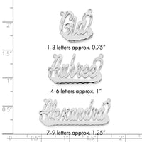 14k White Gold Diamond-cut Underlined Name Plate