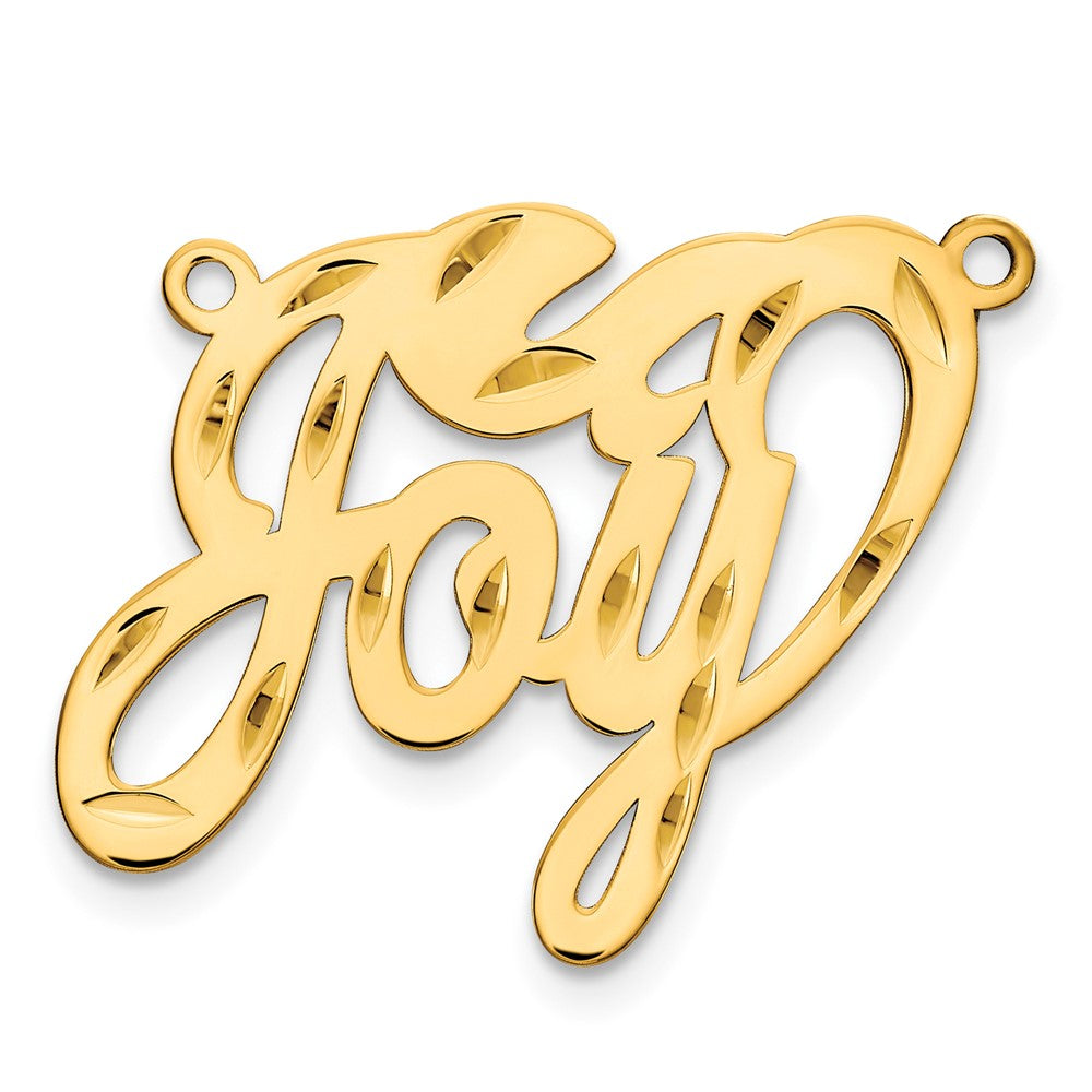 Sterling Silver/Gold-plated Diamond-cut Name Plate