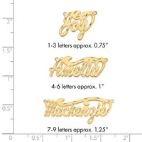 14k Yellow Gold Diamond-cut name Plate