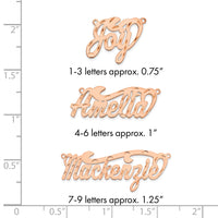14k Rose Gold Diamond-cut name Plate