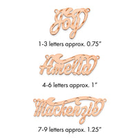 14k Rose Gold Diamond-cut name Plate