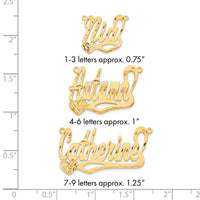 14k Yellow Gold Diamond-cut Heart Name Plate