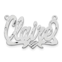 Sterling Silver/Rhodium-plated Diamond-cut Heart Name Plate