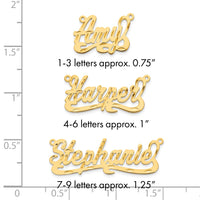 Sterling Silver/Gold-plated Diamond-cut Name Plate