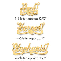 Sterling Silver/Gold-plated Diamond-cut Name Plate