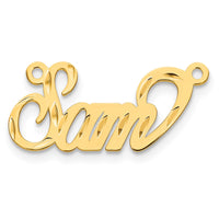 Sterling Silver/Gold-plated Diamond-cut Name Plate