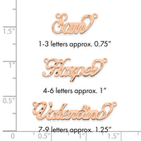 Sterling Silver/Rose-plated Diamond-cut Name Plate
